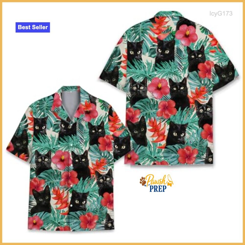 Lightweight Polyester Button Down Hawaiian Shirt … - image 5